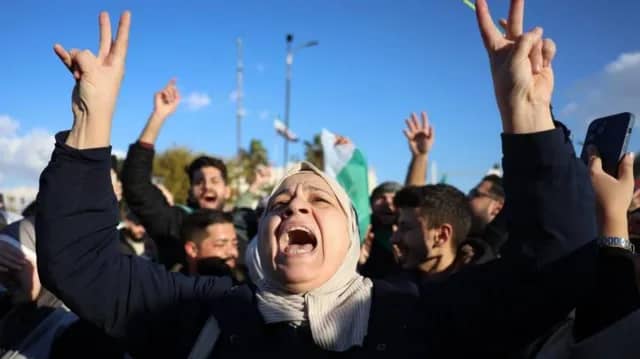 Celebrations in Syria for the fall of President Bashar al-Assad’s regime,