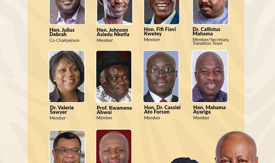 Mahama Names Transition Team Members